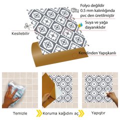 Tink Kendinden Yapışkanlı Dekoratif Pvc Geometrik 038 30x30 cm