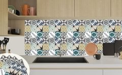 Tink Kendinden Yapışkanlı Karma Retro Gri 30x30 cm Pvc Karo 1 m2 (11 Adet)