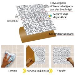 Tink Kendinden Yapışkanlı Dekoratif Pvc Geometrik 039 30x30 cm