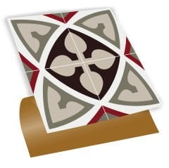 Tink Kendinden Yapışkanlı Fayans Kaplama Pvc Yer Döşemesi Renkli Solo Desen 30x30 cm