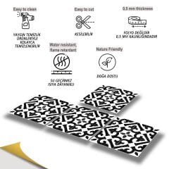 Tink Kendinden Yapışkanlı Fayans Kaplama Pvc Yer Döşemesi Hatayi Desenli 30x30 cm