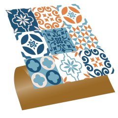 Tink Kendinden Yapışkanlı Kontrast 30x30 cm Pvc Karo 0,36 m2 (4 Adet)