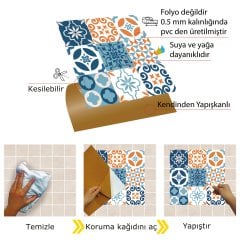 Tink Kendinden Yapışkanlı Kontrast 30x30 cm Pvc Karo 0,36 m2 (4 Adet)