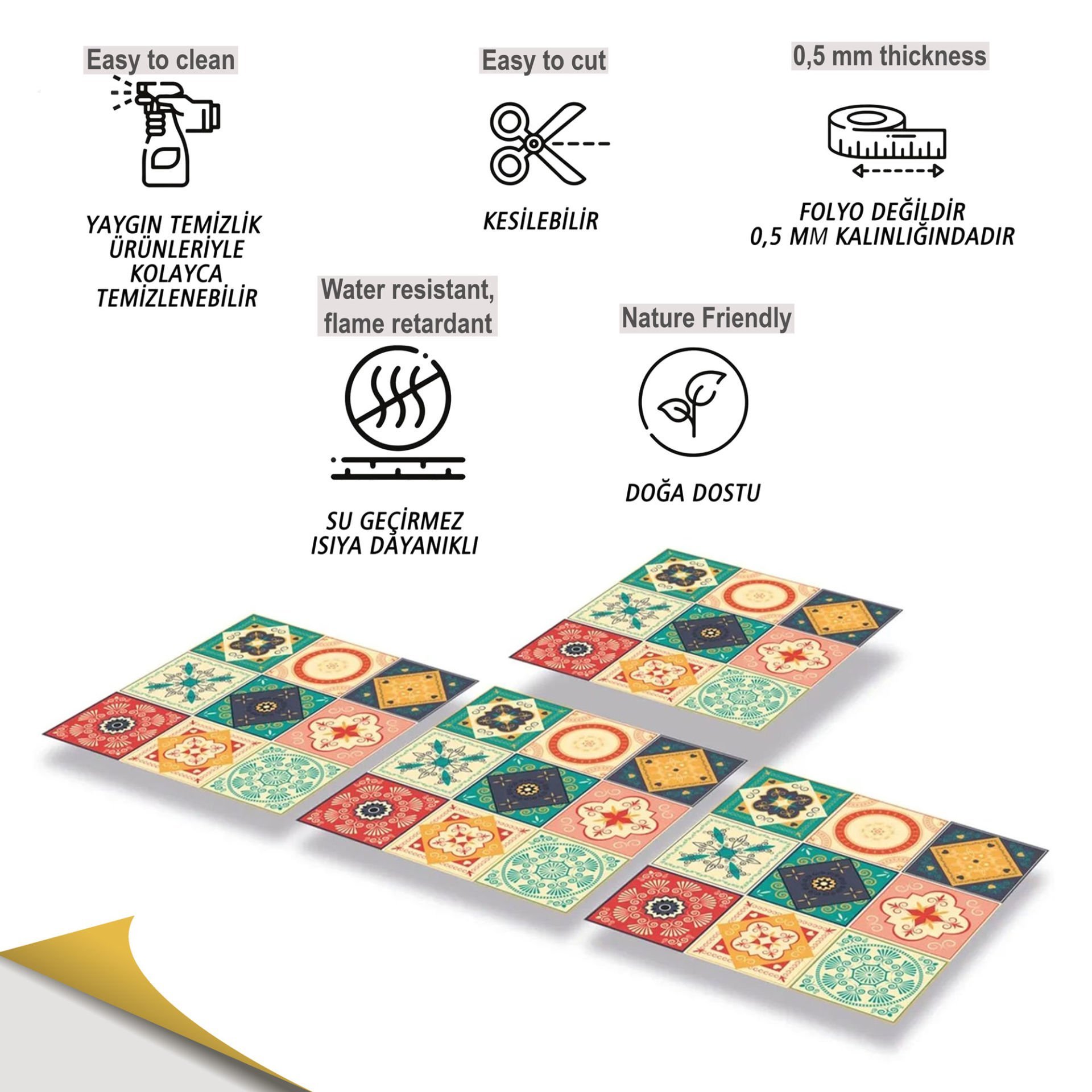 Tink Kendinden Yapışkanlı Tokyo 30x30 cm Pvc Karo