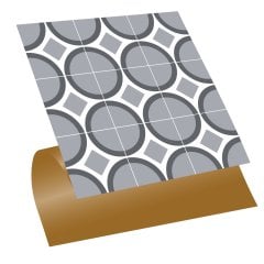 Tink Kendinden Yapışkanlı Geometrik 044 30x30 cm Fayans Görünümlü Kaplama 1 m2 (11 Adet)