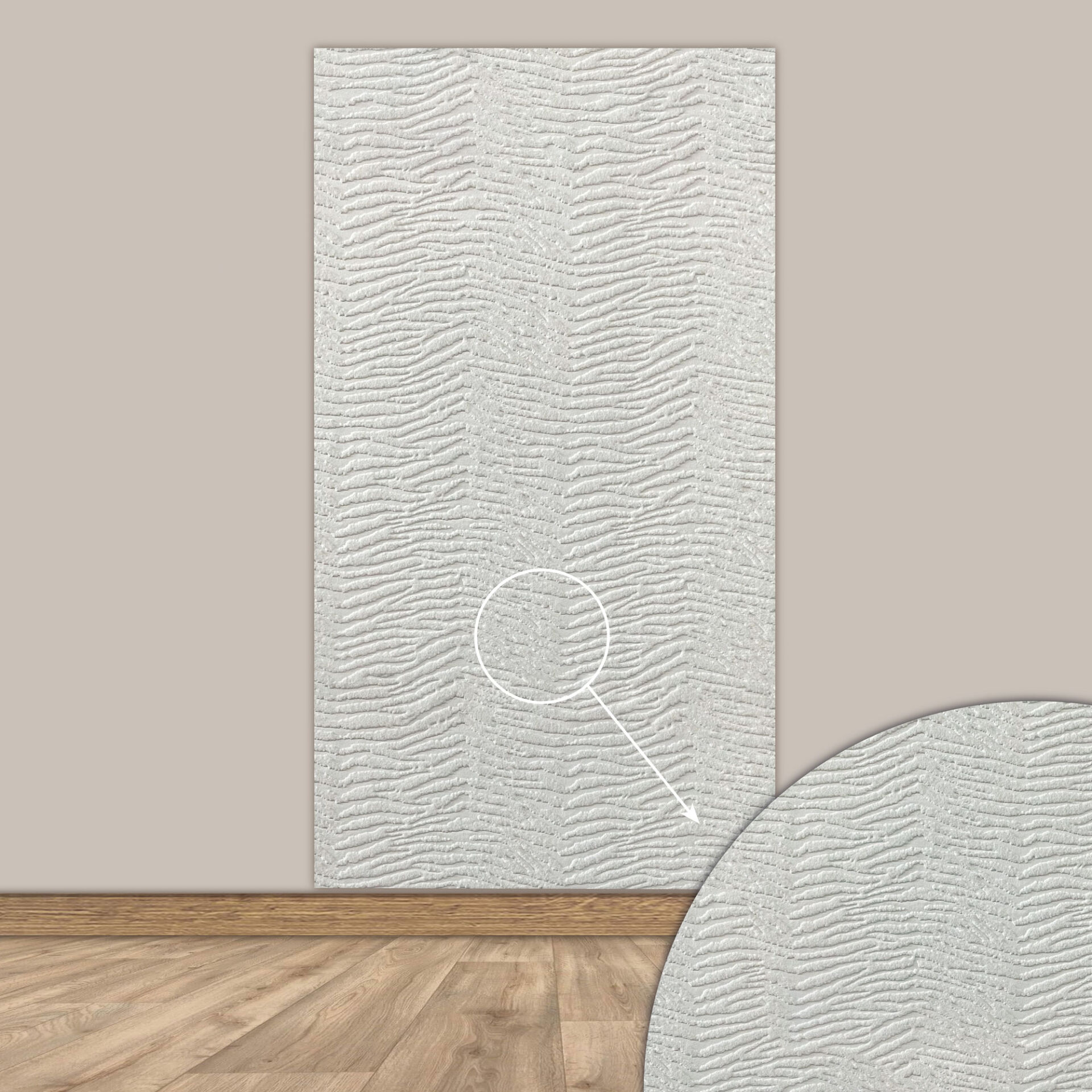 Tink 3D Kendinden Yapışkanlı Akustik Keçe Panel Duvar Kağıdı Desenli 52x97 cm 2 Adet (1 m²) - BEYAZ