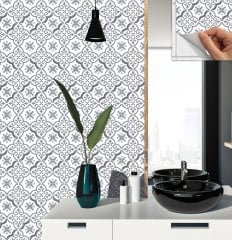 Tink Kendinden Yapışkanlı Geometrik 045 30x30 cm Fayans Görünümlü Kaplama 1 m2 (11 Adet)