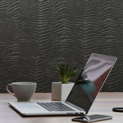 Tink 3D Kendinden Yapışkanlı Akustik Keçe Panel Duvar Kağıdı Desenli 52x97 cm 2 Adet (1 m²) - Koyu Gri