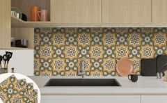 Tink Kendinden Yapışkanlı Fayans Kaplama Pvc Yer Döşemesi Yeşil Metraj Desenli 30x30 cm