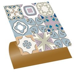 Tink Kendinden Yapışkanlı Renkli Kabuki 30x30 cm Pvc Yer Duvar Karosu