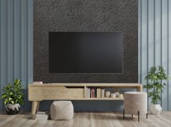Tink 3D Kendinden Yapışkanlı Akustik Keçe Panel Leopar Desenli 52x97 cm Koyu Gri - 2 Adet (1 m²)