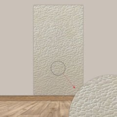 Tink 3D Kendinden Yapışkanlı Akustik Keçe Panel Leopar Desenli 52x97 cm Ekru - 2 Adet (1 m²)