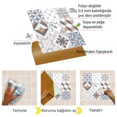 Tink Kendinden Yapışkanlı Agora 30x30 cm Pvc Yer Duvar Karosu