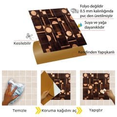 Tink Kendinden Yapışkanlı Ahşap Görünümlü Pvc 001 30x30 cm