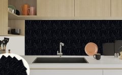 Tink Self Adhesive Black Marble Patterned PVC Tile 30x30 cm