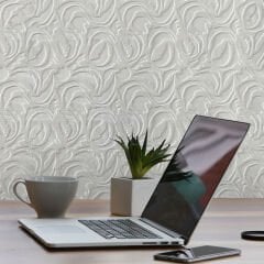 Tink 3D Kendinden Yapışkanlı Akustik Keçe Panel Modern Desenli 52x97 cm 10 Adet (5 m²) - Beyaz