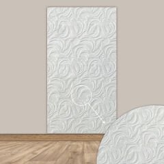 Tink 3D Kendinden Yapışkanlı Akustik Keçe Panel Modern Desenli 52x97 cm 10 Adet (5 m²) - Beyaz