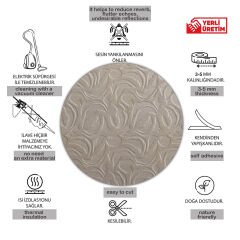 Tink 3D Kendinden Yapışkanlı Akustik Keçe Panel Modern Desenli 52x97 cm 2 Adet (1 m²) - Ekru