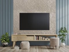 Tink 3D Kendinden Yapışkanlı Akustik Keçe Panel Modern Desenli 52x97 cm 10 Adet (5 m²) - Ekru