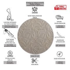 Tink 3D Kendinden Yapışkanlı Akustik Keçe Panel Modern Desenli 52x97 cm 10 Adet (5 m²) - Ekru