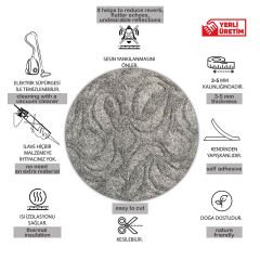 Tink 3D Kendinden Yapışkanlı Akustik Keçe Panel Modern Desenli 52x97 cm 2 Adet (1 m²) - Açık Gri