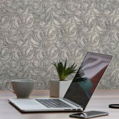 Tink 3D Kendinden Yapışkanlı Akustik Keçe Panel Modern Desenli 52x97 cm 10 Adet (5 m²) - Açık Gri