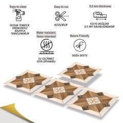 Tink Self Adhesive Wood Patterned Pvc 003 30x30 cm