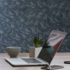 Tink 3D Kendinden Yapışkanlı Akustik Keçe Panel Modern Desenli 52x97 cm 2 Adet (1 m²) - Koyu Gri
