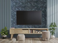 Tink 3D Kendinden Yapışkanlı Akustik Keçe Panel Modern Desenli 52x97 cm 10 Adet (5 m²) - Koyu Gri
