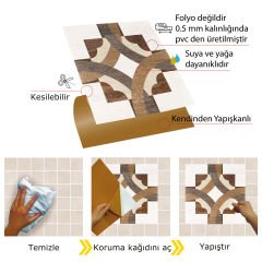 Tink Kendinden Yapışkanlı Ahşap Görünümlü Pvc 004 30x30 cm