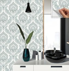 Tink Self Adhesive Retro Living Room Patterned 30x30 cm PVC Floor Wall Tile