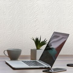 Tink 3D Kendinden Yapışkanlı Akustik Keçe Panel Dalgalı Desenli 52x97 cm Beyaz - 2 Adet (1 m²)