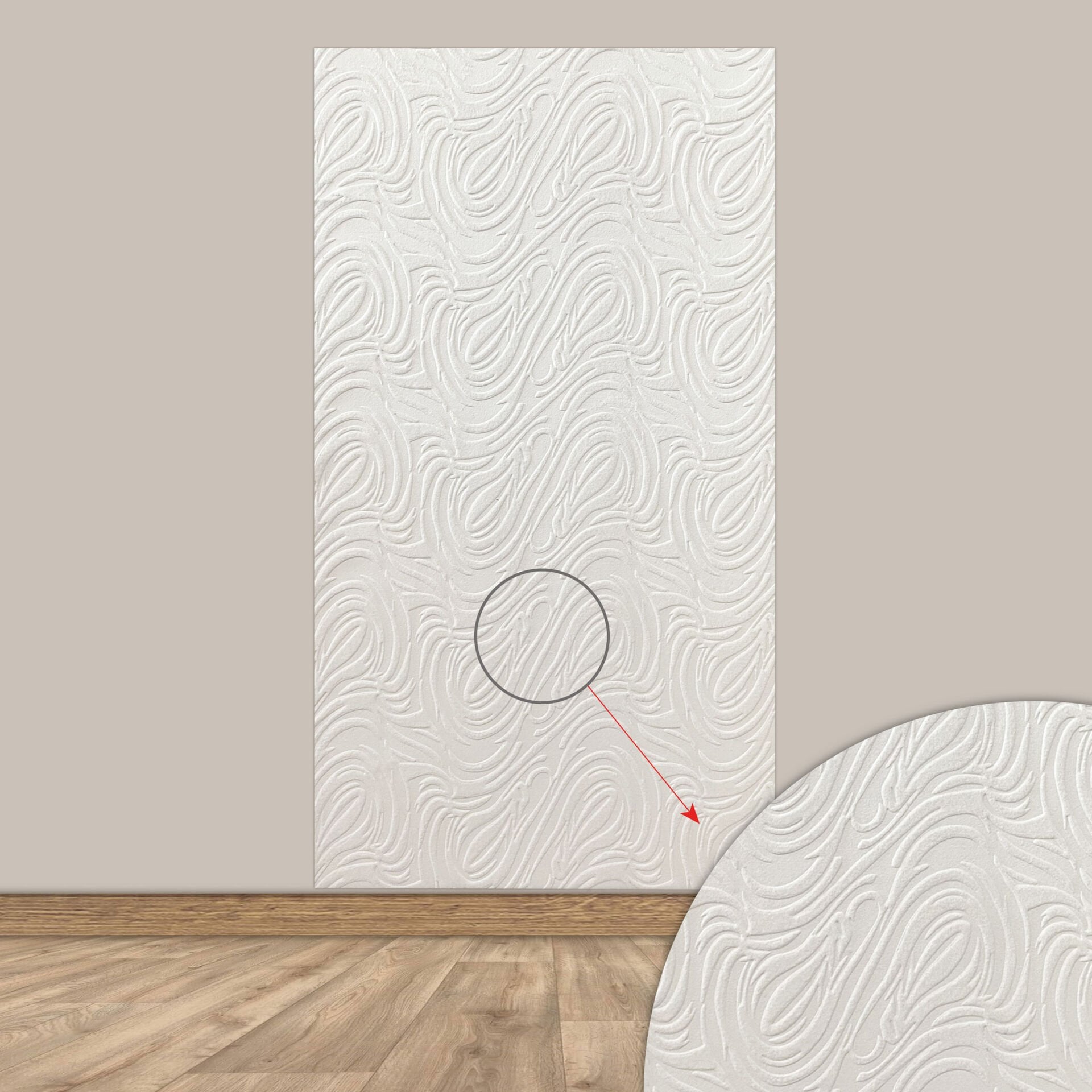 Tink 3D Kendinden Yapışkanlı Akustik Keçe Panel Dalgalı Desenli 52x97 cm Beyaz - 2 Adet (1 m²)