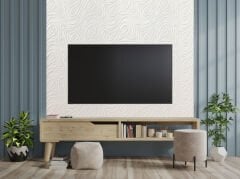 Tink 3D Kendinden Yapışkanlı Akustik Keçe Panel Dalgalı Desenli 52x97 cm Beyaz - 10 Adet (5 m²)