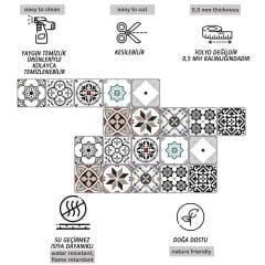 Tink Kendinden Yapışkanlı Modern Solo Desenli Pvc Karo Kaplama