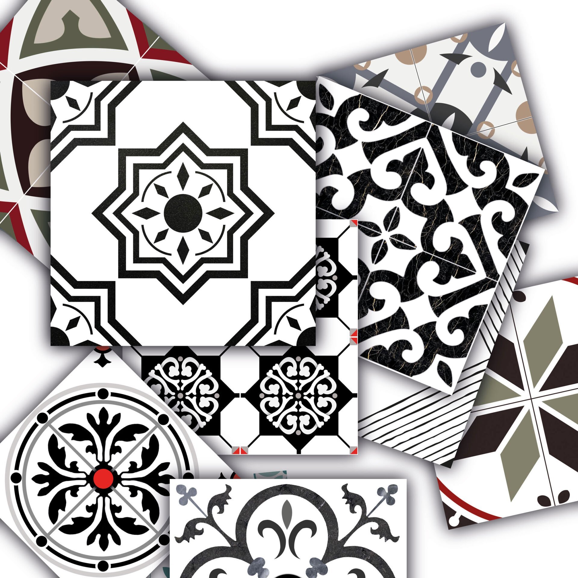 Tink Kendinden Yapışkanlı Modern Solo Desenli Pvc Karo Kaplama