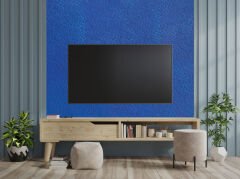 Tink 3D Kendinden Yapışkanlı Akustik Keçe Panel Leopar Desenli 52x97 cm 10 Adet (5 m²) - Mavi