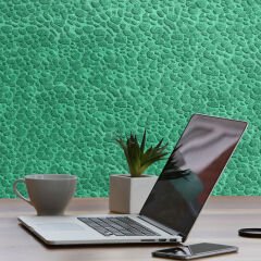 Tink 3D Kendinden Yapışkanlı Akustik Keçe Panel Leopar Desenli 52x97 cm 2 Adet (1 m²) - Yeşil