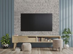Tink 3D Kendinden Yapışkanlı Akustik Keçe Panel Leopar Desenli 52x97 cm 2 Adet (1 m²) - Açık Gri