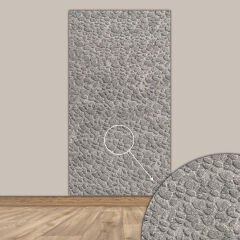 Tink 3D Kendinden Yapışkanlı Akustik Keçe Panel Leopar Desenli 52x97 cm 2 Adet (1 m²) - Açık Gri