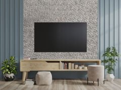 Tink 3D Kendinden Yapışkanlı Akustik Keçe Panel Leopar Desenli 52x97 cm 10 Adet (5 m²) - Açık Gri