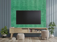 Tink 3D Kendinden Yapışkanlı Akustik Keçe Panel Duvar Kağıdı Desenli 52x97 cm 2 Adet (1 m²) - Yeşil