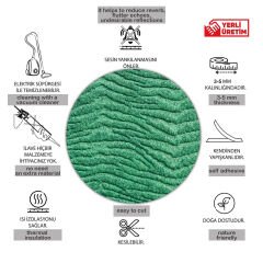 Tink 3D Kendinden Yapışkanlı Akustik Keçe Panel Duvar Kağıdı Desenli 52x97 cm 2 Adet (1 m²) - Yeşil