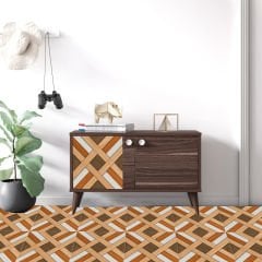 Tink Self Adhesive Wood Patterned PVC Tile Covering 014 30x30 cm