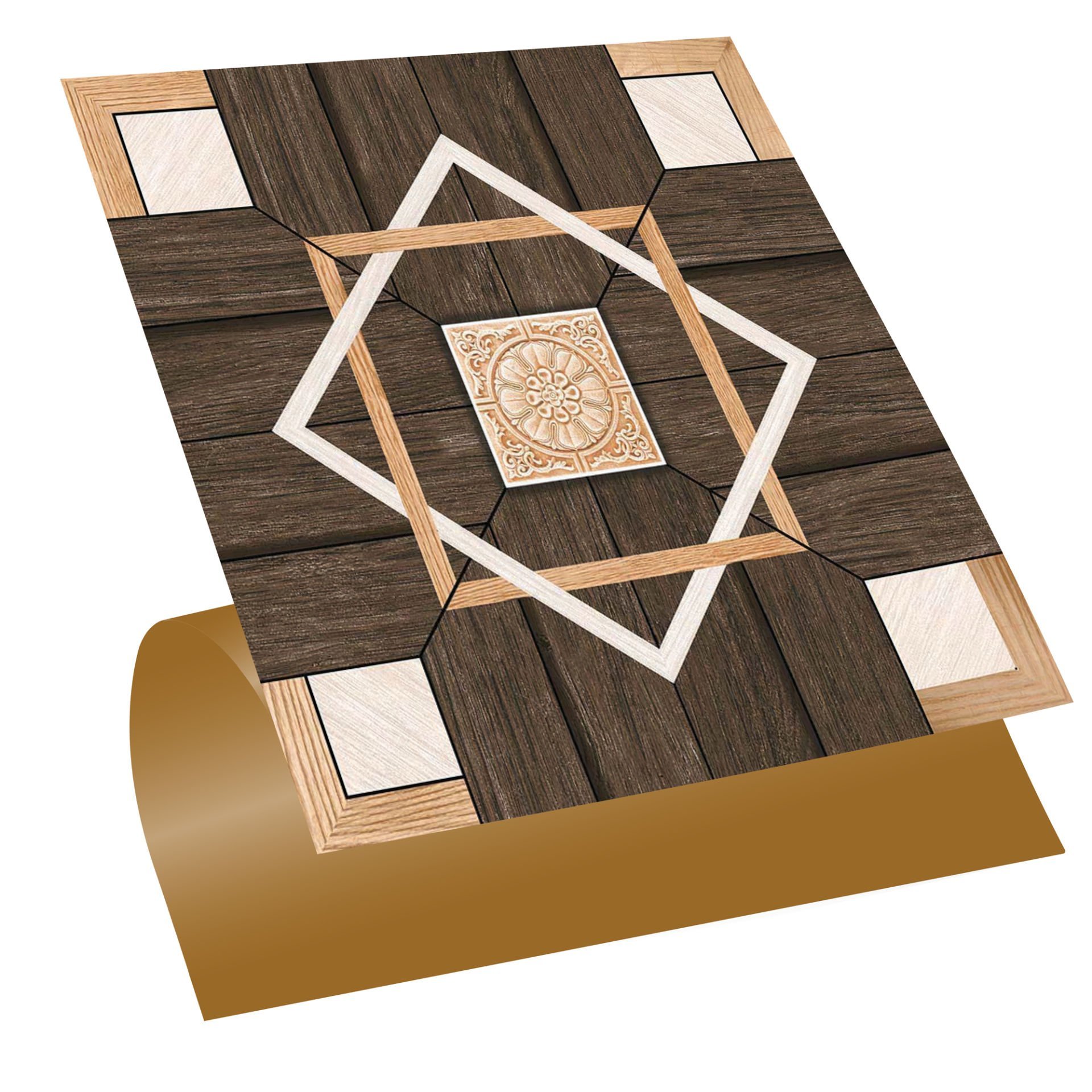 Tink Self Adhesive Wood Patterned PVC Tile Covering 015 30x30 cm