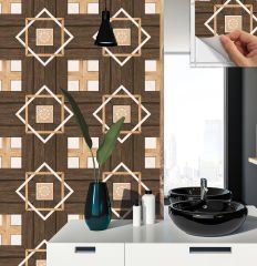 Tink Self Adhesive Wood Patterned PVC Tile Covering 015 30x30 cm
