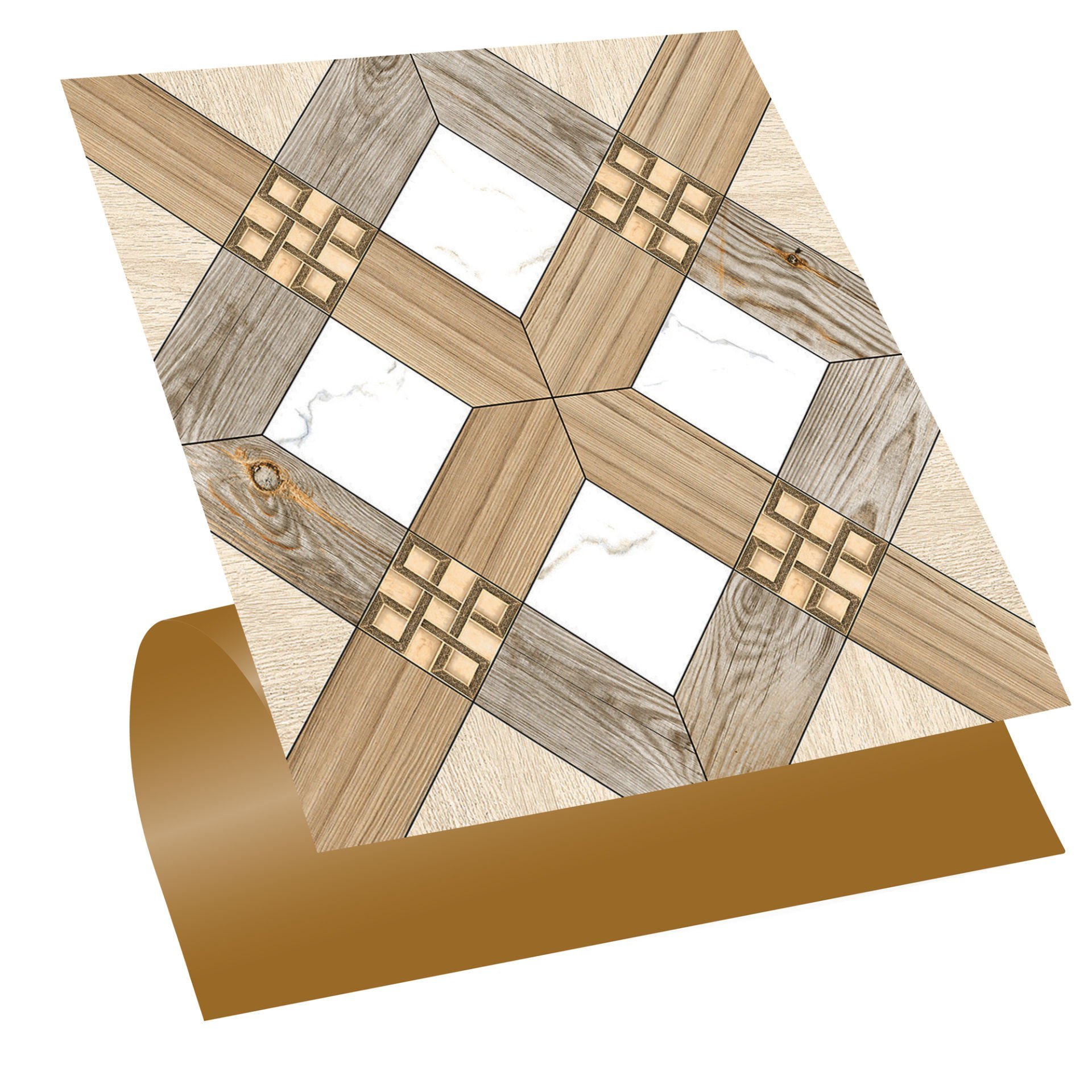 Tink Self Adhesive Wood Patterned PVC Tile Covering 016 30x30 cm