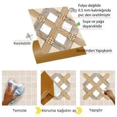 Tink Kendinden Yapışkanlı Ahşap Desenli Pvc Karo Kaplama 016 30x30 cm