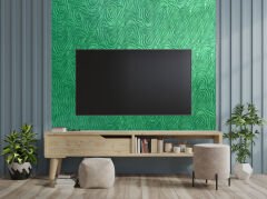 Tink 3D Kendinden Yapışkanlı Akustik Keçe Panel Dalgalı Desenli 52x97 cm 2 Adet (1 m²) - Yeşil