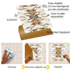 Tink Kendinden Yapışkanlı Mermer Desenli Pvc Karo 003 30x30 cm